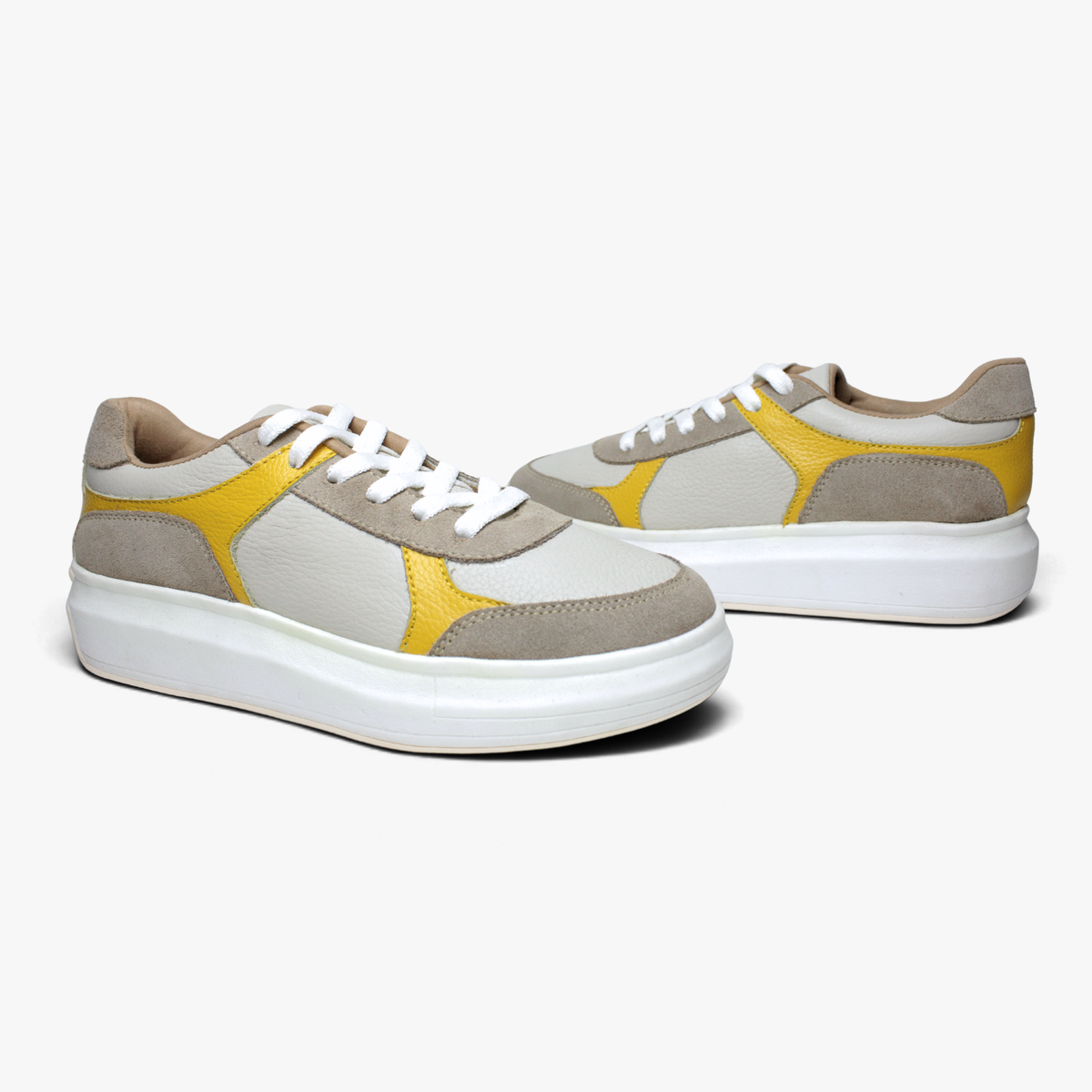 48007 Zapatilla Urbana Hueso Amarillo