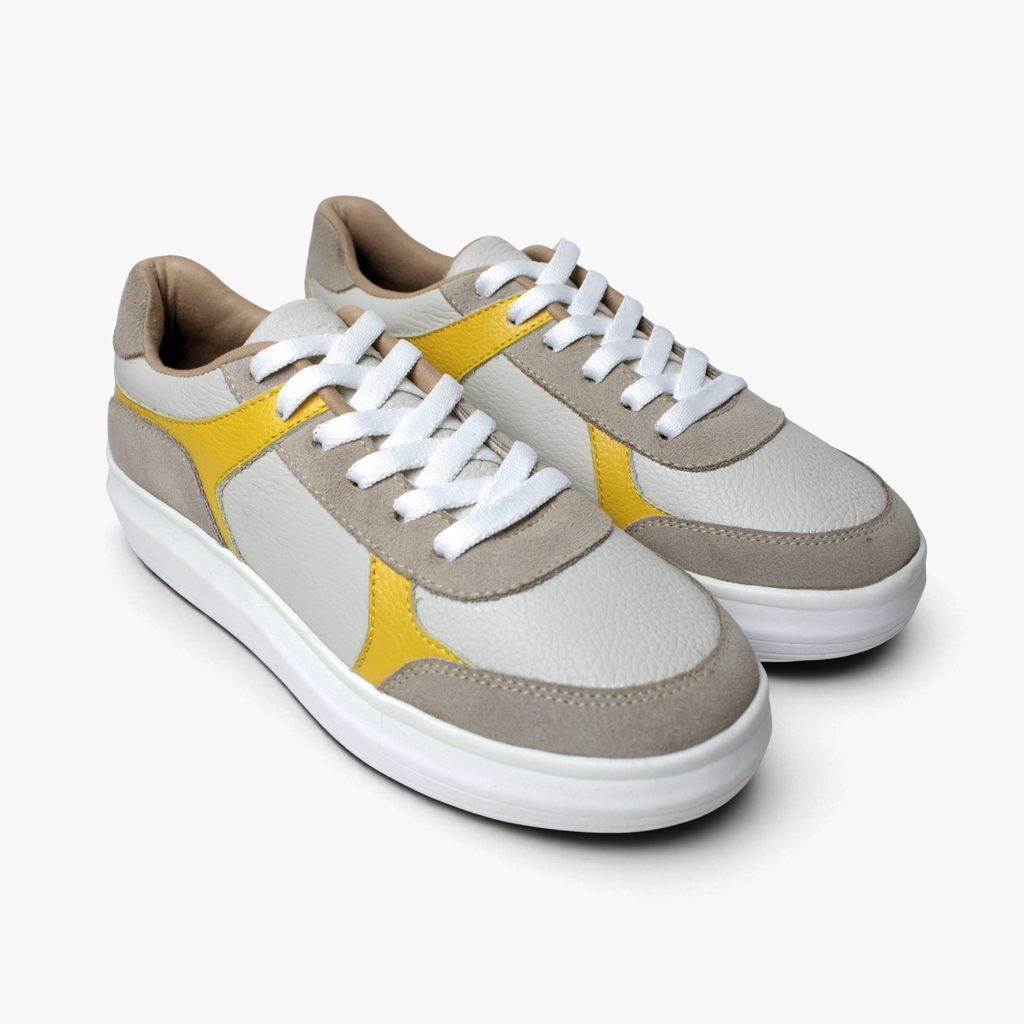 48007 Zapatilla Urbana Hueso Amarillo
